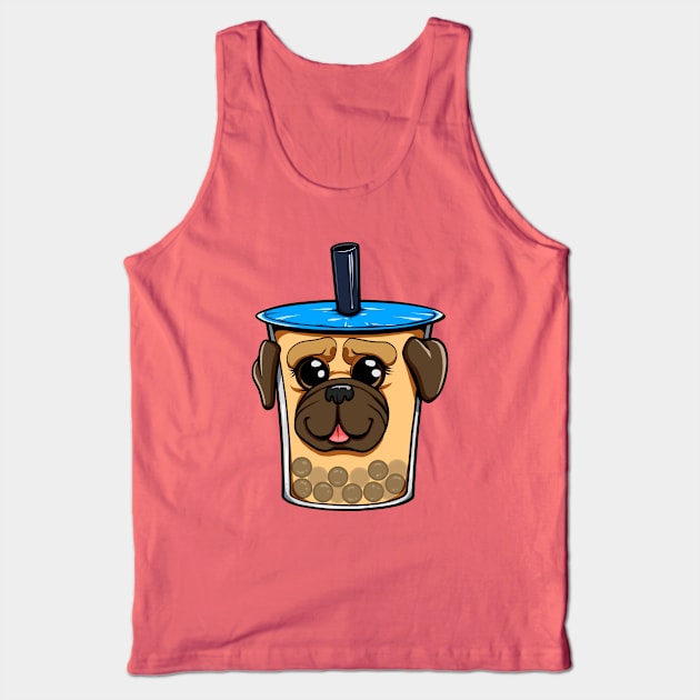 Pug Tea Tank Top by Riva